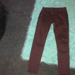 Burgundy jeans